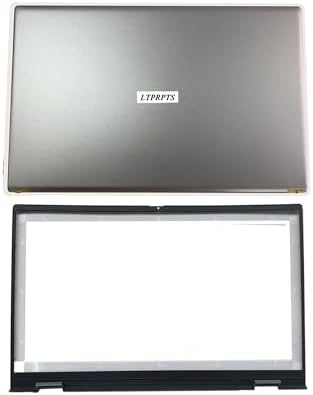 Replacement Laptop LCD Back Cover Top Case Rear Lid and Front Bezel Frame for Dell Inspiron 15 Pro 5510 5515 5518 0CHFVW CHFVW 05WK5X Silver