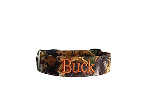 Duke & Fox® Personalized Dog Collar, Embroidered Dog Collar, Camo Dog Collar, Camouflage Custom Dog Collar
