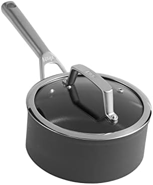 Ninja ZEROSTICK 16cm Saucepan, Hard Anodised Aluminium [C30216UK] Induction Compatible, Dishwasher Safe Gray