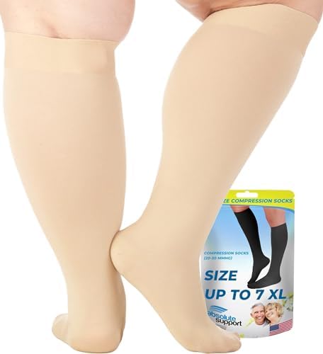 ABSOLUTE SUPPORT 20-30mmHg Medical Compression Socks for Men and Women, Support for Variose Veins, Swelling, A501