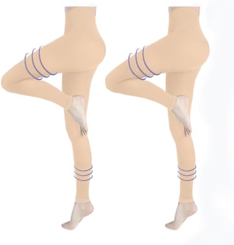 Compression Pantyhose for Women Men, 15-20 mmHg Footless Medical Graduated Compression Tights Compression Stockings