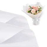 BEISHIDA 40 PCS White Floral Wrap Matte Floral Wrapping Paper Flower Bouquet Wrapping Paper Waterproof Wrap Craft Wrapping Paper for Bouquet Florist Supplies Wedding Floral Graduation