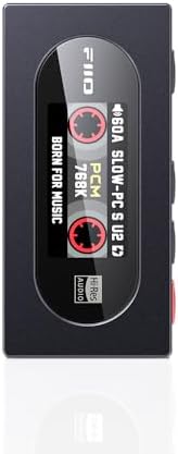 FiiO KA15 Headphone Amplifier Portable DAC with 4.4mm and 3.5mm Headphones Outputs Support PCM768K DSD256 for Android/iOS/Mac/Windows (Midnight Black)