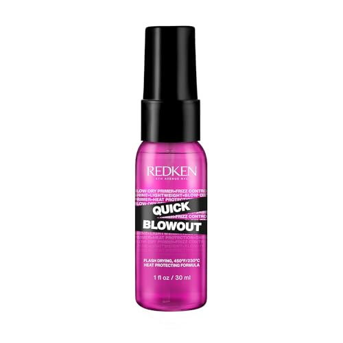 Redken Quick Blowout Heat Protection Spray | Blow Dry Primer to Reduce Styling Time | Smooths & Adds Shine | Lightweight Blowdry Heat Protectant Spray for Hair | For All Hair Types