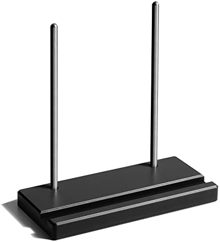 KAZAKA Tabletop Vinyl Record Holder - Display Now Playing, Holds Any Size Record - Doubles, Triple Gatefolds, Box-Sets (Black)