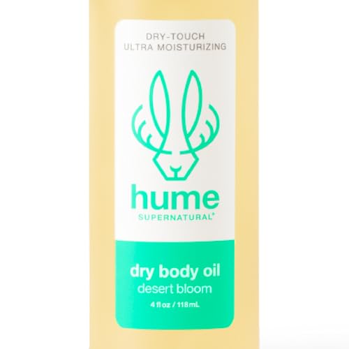 HUME SUPERNATURAL Dry Body Oil Spray - Probiotic Moisturizer for Men & Women, Nourishing Hydration, Desert Bloom, 1-Pack