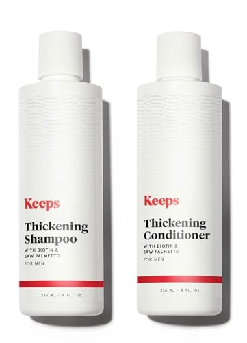 Keeps Hair Growth Shampoo and Conditioner Set - Treatment for Thinning Hair and Hair Regrowth - Men's Hair Products Infused with Biotin, Caffeine, & Saw Palmetto