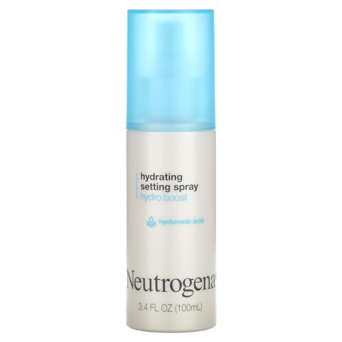 Neutrogena Hydro Boost Hydrating Makeup Setting Spray with Hyaluronic Acid, Longwear Makeup Setting Facial Mist for Smooth, Glowing, Dewy Skin, Non-Comedogenic & Hypoallergenic, 3.4 fl. oz