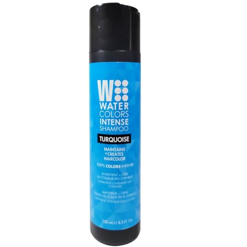 Watercolors INTENSE Semi Permanent Color Depositing Shampoo. Sulfate & Paraben Free to Maintain & Enhance Hair Color 8 fl oz - TURQUOISE