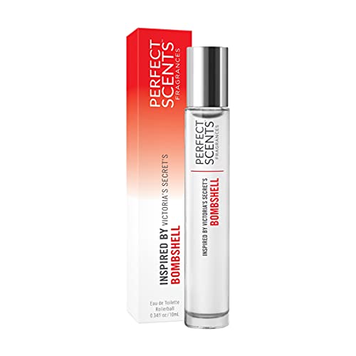 Perfect Scents Fragrances | Inspired by Victoria's Secret's Bombshell | Rollerball | Women’s Eau de Toilette | Vegan, Paraben Free | Never Tested on Animals | 0.34 Fl Oz