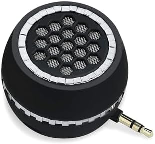 Leadsound Portable Speaker, Crystal 3W 27mm 8Ω Mini Wireless Speaker with 3.5mm Aux Audio Jack Plug in Clear Bass Micro USB Port Audio Dock for Smart Phone, for Pad, Computer (Black)