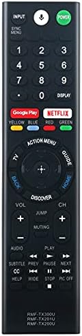RMF-TX300U Replace Remote Sub RMF-TX200U RMF-TX201U w Voice Control fit for Sony Smart 4K TV 149331811 XBR-55X850S XBR-55X930D XBR-65X850D XBR-65X930D XBR-75X850D XBR-75X940D XBR-85X850D XBR-43X800D