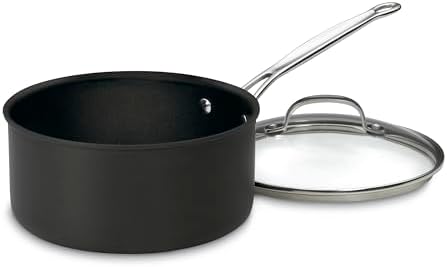 Cuisinart 4-Quart Saucepan and Cover Chef's Classic PURELYCERAMIC™ Nonstick PFAS Free Hard-Anodized, 6194C-20