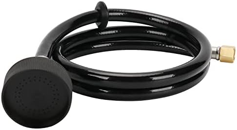 LukLoy UPC Certified Salon Shampoo Bowl Sprayer Head with Black Rubber Hose, Professional Salon Sink Replacement Part for Salon Barber Shop Spa, 1/4" Thread