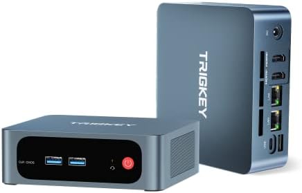 TRIGKEY G5 N100 Mini PC, Intel Alder Lake-N100(4C/4T up to 3.4GHz) 8GB DDR5 4800Mhz 500GB M.2 PCle SSD, Mini Desktop Computers Support 4K Triple Display/Dual RJ45 LAN/USB3.2/Type C/HDMI/WiFi6/BT5.2