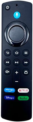 Voice Remote Control L5B83G (3rd Gen) Compatible with Amazon Fire TV Cube, Stick 4K Max, Stick 4K, Echo Show 15, Insignia and Pioneer Smart TVs