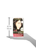 L'Oreal Paris Excellence Creme Permanent Hair Color, 2C Luscious Black, 100 percent Gray Coverage Hair Dye, Pack of 1