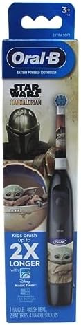 Oral-B Kid's Battery Toothbrush Featuring Star Wars The Mandalorian, for Kids 3+