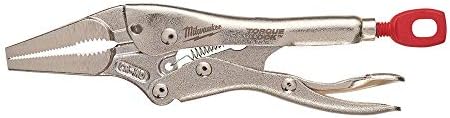 Milwaukee 48 22 3504 48223504 Long Nose Locking Pliers 4 Inch, Silver, 4"
