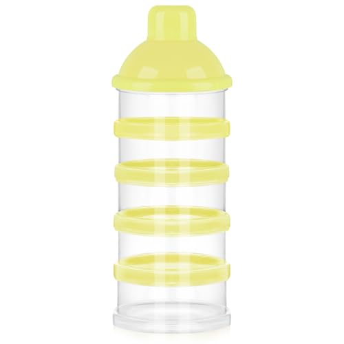 Accmor Formula Dispenser On The Go, 5 Compartments Stackable Formula Container for Travel, Baby Milk Powder Kids Snack Container, BPA Free
