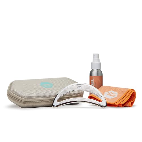 Sidekick Eclipse Muscle Scraper - Stainless Steel Gua Sha Tool - w/Patented X-Grip – Full Kit – Designed for IASTM to Relieve Foot, Calf, Neck Pain - Relieves Plantar Fasciitis & Achilles Tendinitis