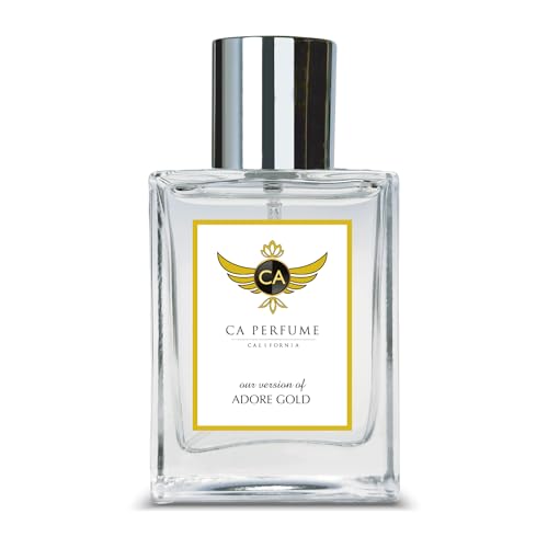 CA Perfume Impression of Christian Adore Gold For Women Replica Version Fragrance Dupes Concentrated Long Lasting Eau de Parfum Spray Refillable Atomizer Bottle 1.7 Fl Oz/50ml-X1