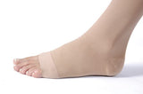 JOBST Relief Knee High Graduated Compression Socks, 15-20 mmHg - Comfortable Unisex Design - Open Toe, Beige, Large