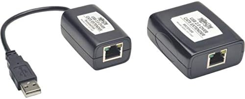 TRIPP LITE B203-101-PNP 1-Port USB 2.0 over Cat5 Cat6 Extender Hub Transmitter and Receiver,Black