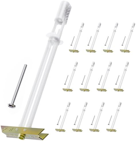 Drywall Anchor with Included Bolts for 1/4”-20, Heavy Duty Hollow Drywall Anchors for TV Mounting Kit, Hollow Wall Anchors Holds up to 270lbs Each in 1/2” Drywall, 12 Packs