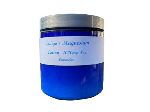 Indigo's Magnesium Lotion 1000mg Per Teaspoon (Lavender, 8oz)