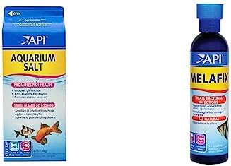 API Aquarium Salt and Bacterial Infection Remedy Bundle for Freshwater Aquariums
