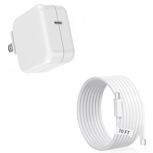 Macbook Air Charger, Macbook Air Power Cord with 10 Foot USB C to USB C Charging Cable Fast Charging, Charger for Mac Book Air Mac Book Pro 14/15/16 inch 2023/2024 and iPhone 16 15 Pro Max/ 16 15 Plus