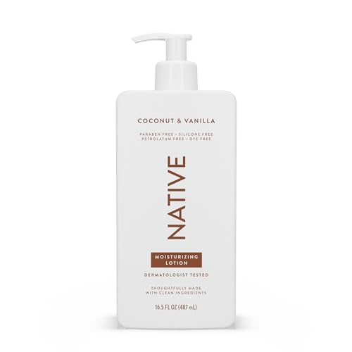 Native Body Lotion Contains Naturally Derived Plant-Based Moisturizers for Women and Men | Restores Dry Skin, Coconut & Vanilla, 16.5 fl oz