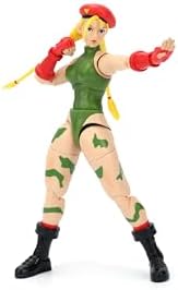 Jada Toys – Street Fighter II Cammy Action Figure - 1:12 Scale Collectible - Includes Interchangeable Heads, Hands, and Accessories - Ages 13+ - Classic Video Game Nostalgia