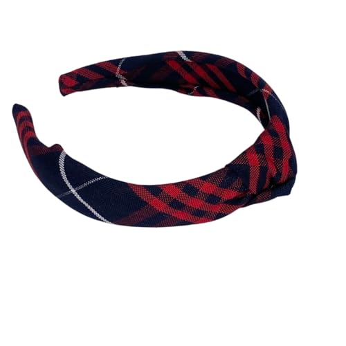 1" Knotted Headband in School Uniform Plaid-Padded headband-Knot at Top-Uniform Headband (Plaid 36)