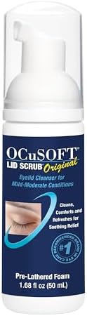 OCuSOFT Original Foaming Eyelid Cleanser - Mild Instant Foam to Remove Oil, Dust, Pollen & Makeup - 1.68 fl oz