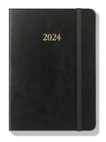 Wykeham's Executive 2024 Daily Journal Planner (Black, 4.5"×3.5")