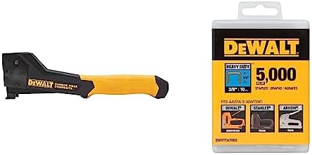 DEWALT Stapler, Carbon Fiber (DWHT75900) & DWHTTA7055 Heavy Duty Narrow Crown Staples 5/16 Inch Crown