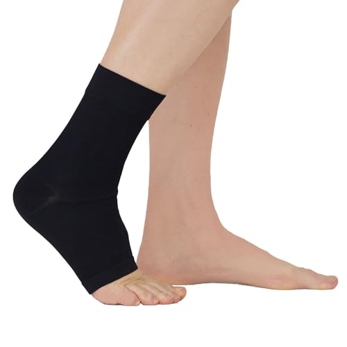 medi Seamless Knit Ankle Support - sprains, rheumatic & osteoarthritis condition Black XXL