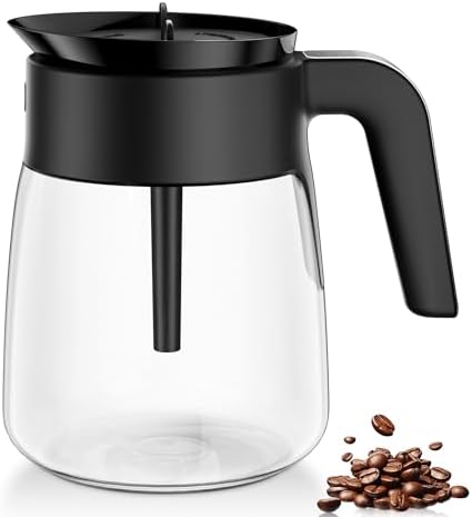 12 Cup Coffee Pot Replacement Compatible with Ninja Coffee Maker CFP101 CFP201 CFP301 CFN601 CFP307 CFN602 CM400 CM401 CF090, Glass Carafe for Ninja with Brew-Through Lid, BPA Free, Dishwasher Safe