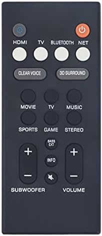 Replaced Remote fit for Yamaha Sound Bar YAS-209 YAS-109 YAS-209BL ATS-2090 ATS-1090 ATS1080 ATS-1080 YAS1080 YAS-1080 VAF7640
