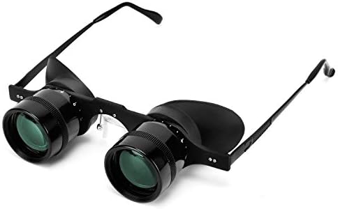 Professional Hands-Free Binocular Glasses for Fishing, Bird Watching, Sports, Concerts, Theater, Opera, TV, Sight Seeing, Hands-Free Opera Glasses for Adults (Green Film Optics)-Upgraded