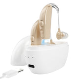 Hearing Aids Hearing Amplifiers for Seniors Rechargeable with Noise Cancelling-Hearing Aid Loss Amplifier Seniors&Adults Charging Case&Volume Control Beige (Z101)