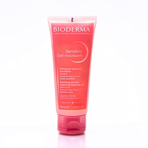Bioderma Sensibio Foaming Gel Cleansing and Make-Up Removing Refreshing feeling for Sensitive Skin Unscented, 16.9 Fl Oz