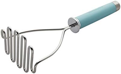 KitchenAid Gourmet Stainless Steel Wire Masher, 10.24-Inch, Aqua Sky