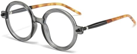 JOVAKIT Retro Round Blue Light Glasses for Women Men Fashion 90s Round Frame Glasses Style Computer Eyeglasses