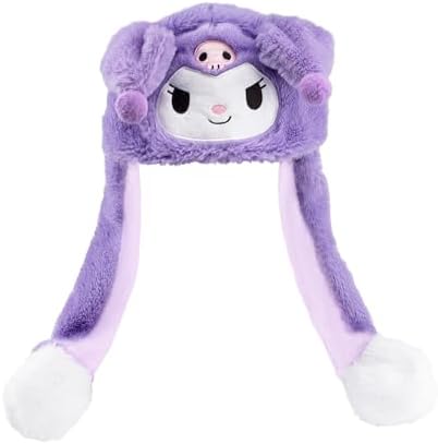 Plush Ear Moving Jumping Hat, Cute Cartoon Anime Beanie Bunny Animal Hat Cap for Women Girls