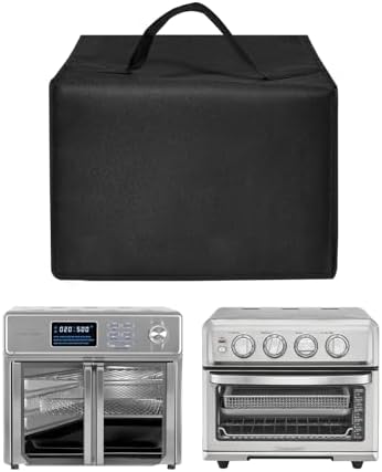 Heat-Resistant Nylon Waterproof Dust Cover Compatible with Cuisinart Air Fryer TOA-70/Kalorik MAXX Digital Air Fryer Oven 26 Quart Convection Toaster Oven Black 18.1"D x 14.6"W x 13"H