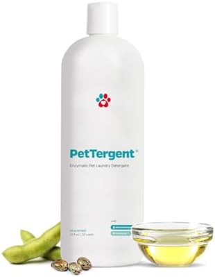 Pet Parents® PetTergent®, Enzymatic Pet Laundry Detergent, 32 oz 32 Loads Pet Stain Remover & Pet Odor Eliminator, Laundry Detergent for Pets (Unscented, 32 oz)