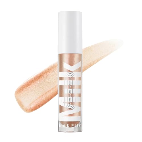 Milk Makeup Odyssey Lip Oil Gloss, Experience (Golden Pink Shimmer) - 0.2 oz - For Fuller and Glossy Lips - Long Lasting Moisture - Semi-Sheer Color - Sweet Vanilla Scent - Vegan Cruelty Free